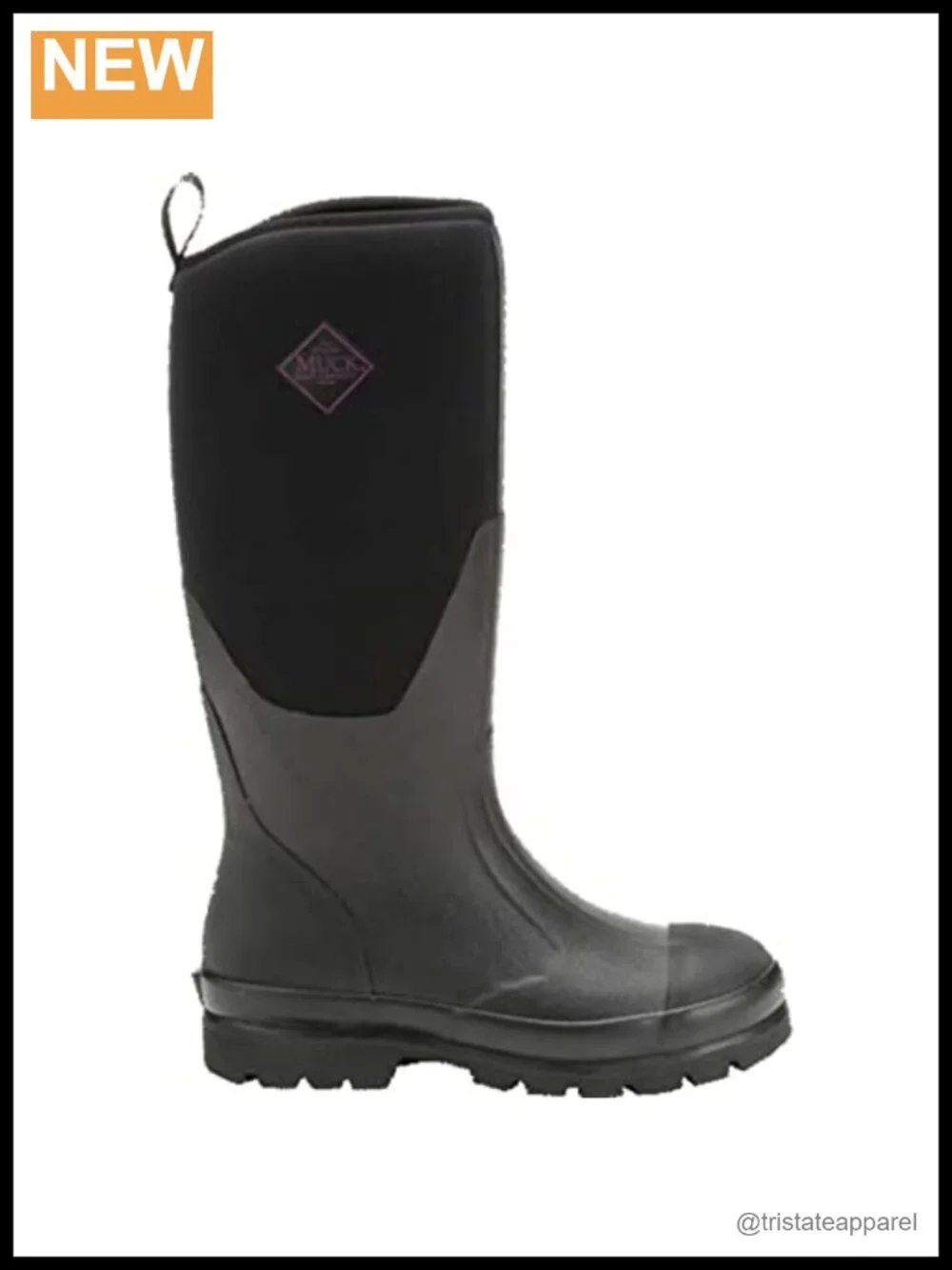 Women's Tall Rubber Pull-On Rain Boots Waterproof Neoprene Knee-High